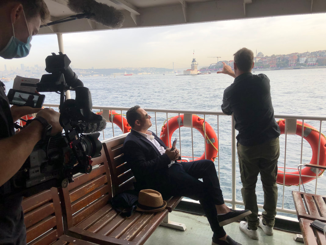 istanbul filming on a boat