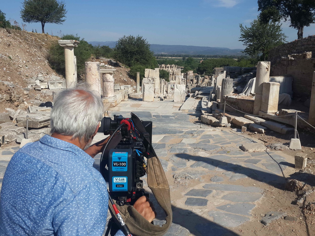 filming in ephesus ruins
