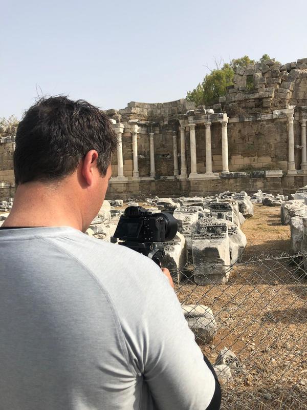 filming in Apollo's Temple