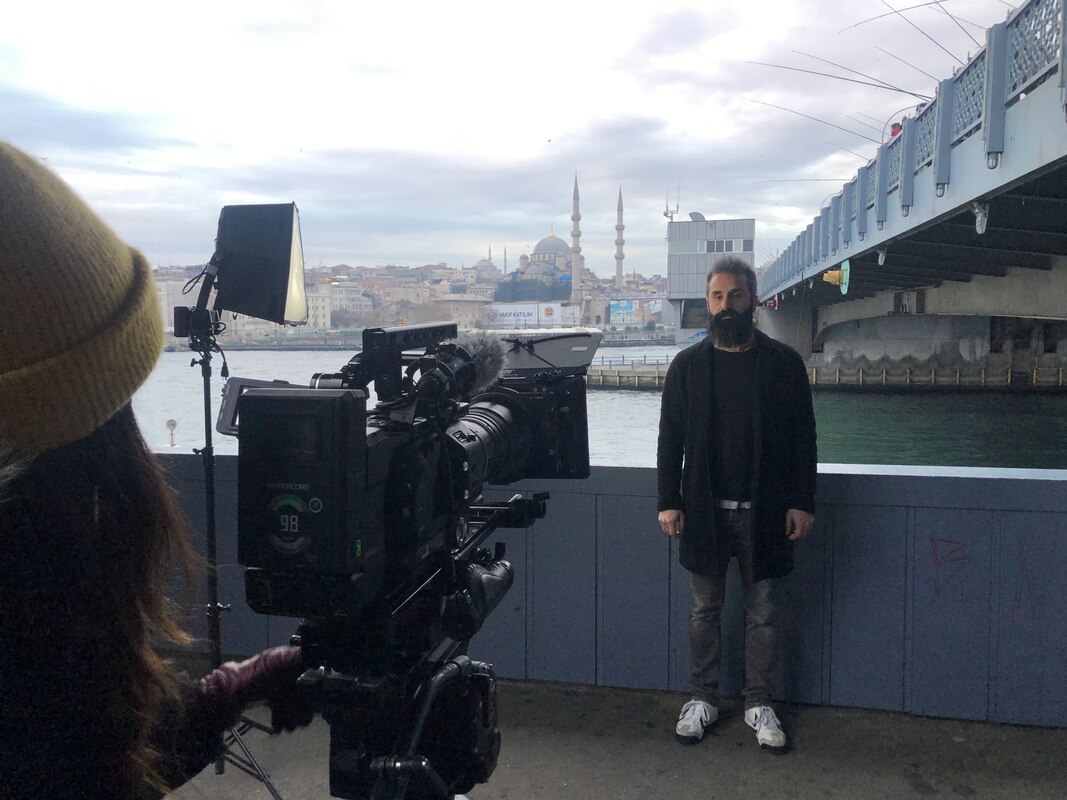 filming on galata bridge