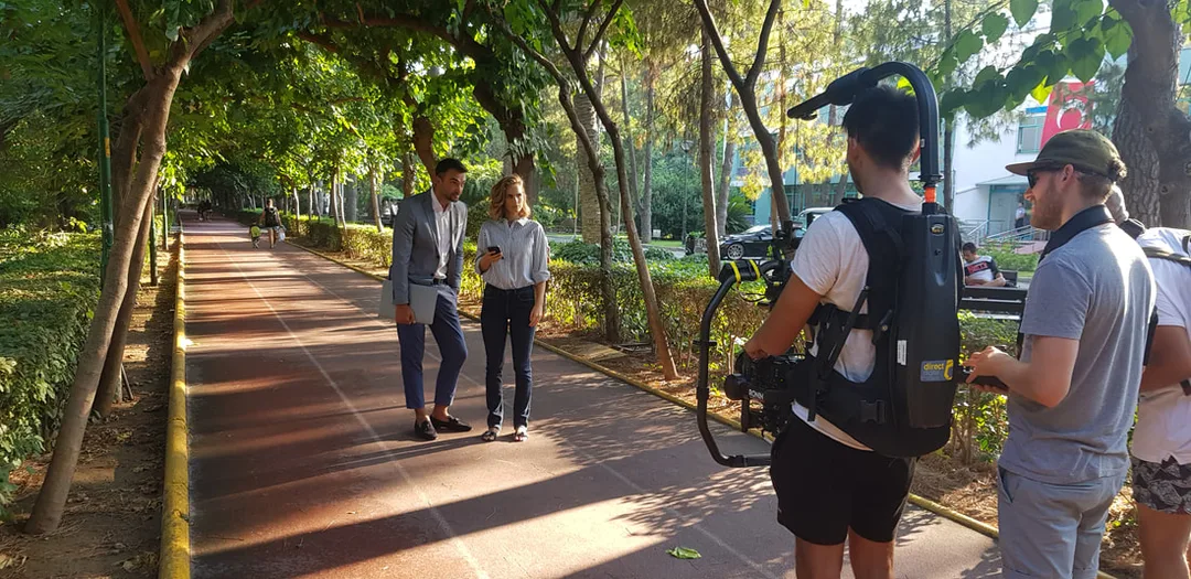 filming inside a park in İzmir