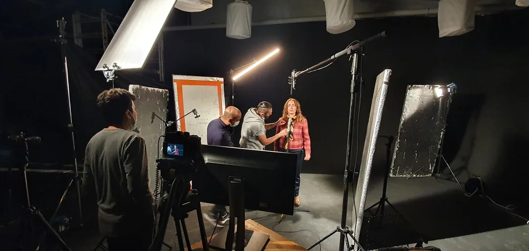 filming inside a studio in Istanbul