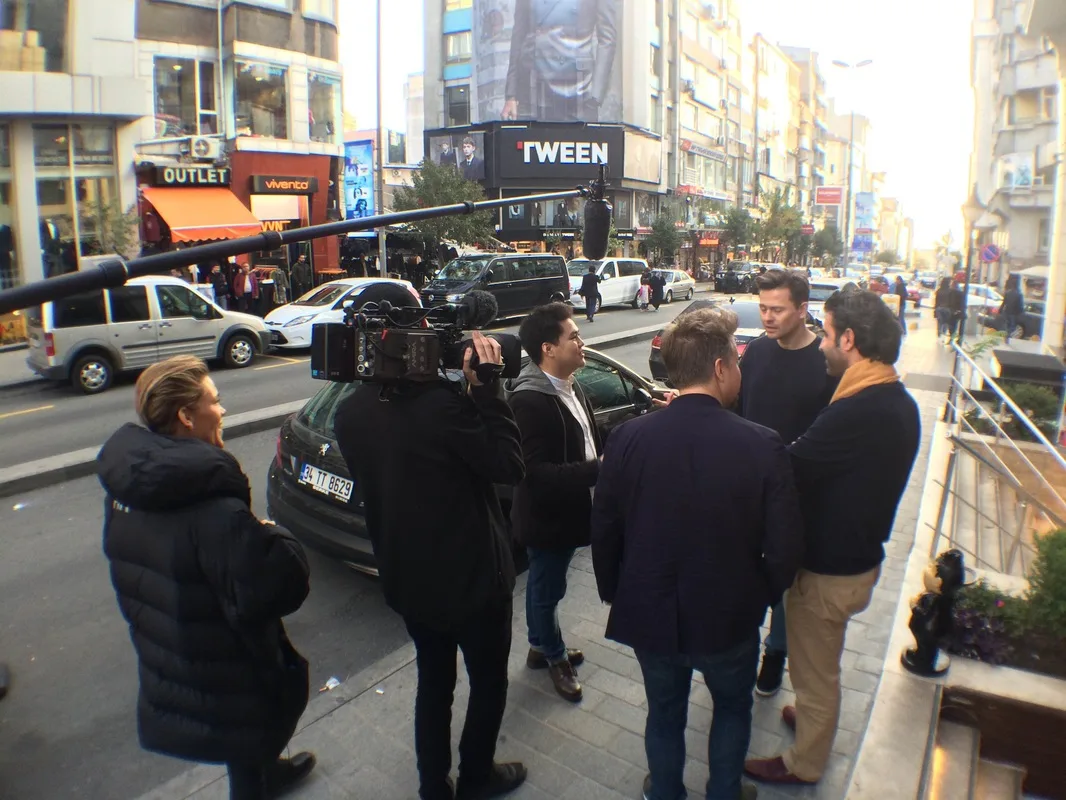 Jorden runt pa 6 steg filming in Istanbul Aksaray