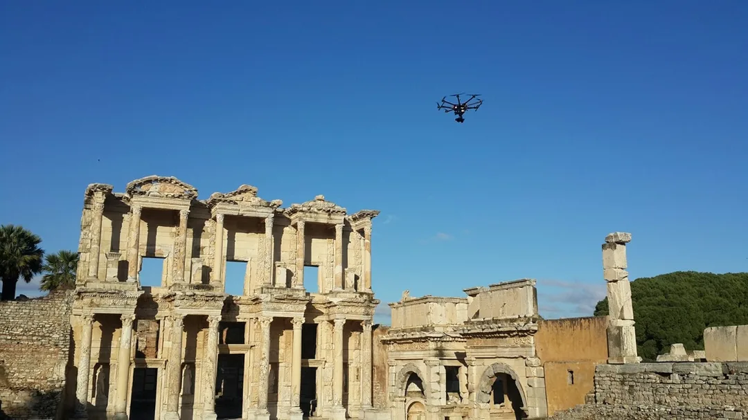 aerial filming in ephesus