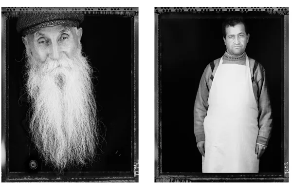 old turkish man portrait in black and white
