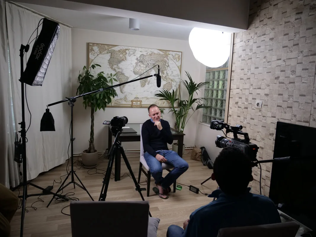 Interview filming in Istanbul