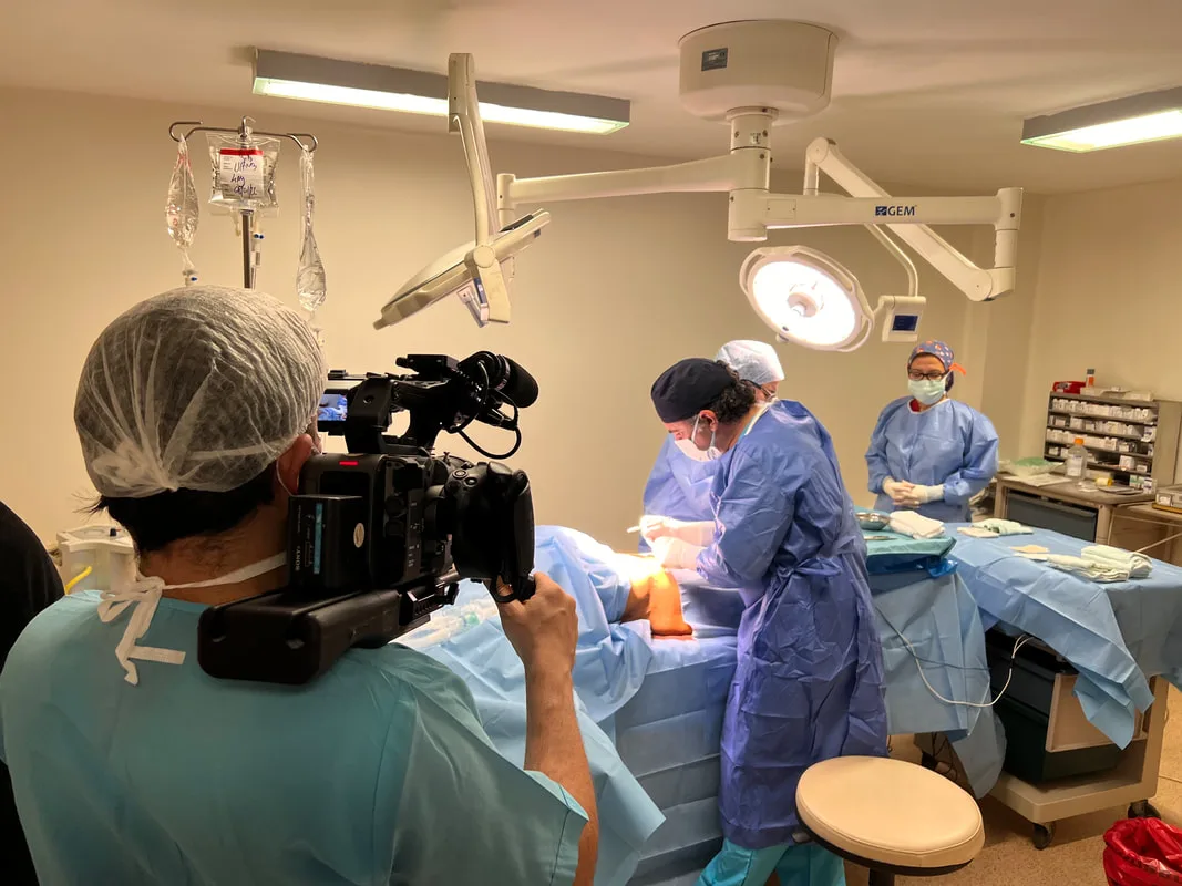 filming inside an operating theatre