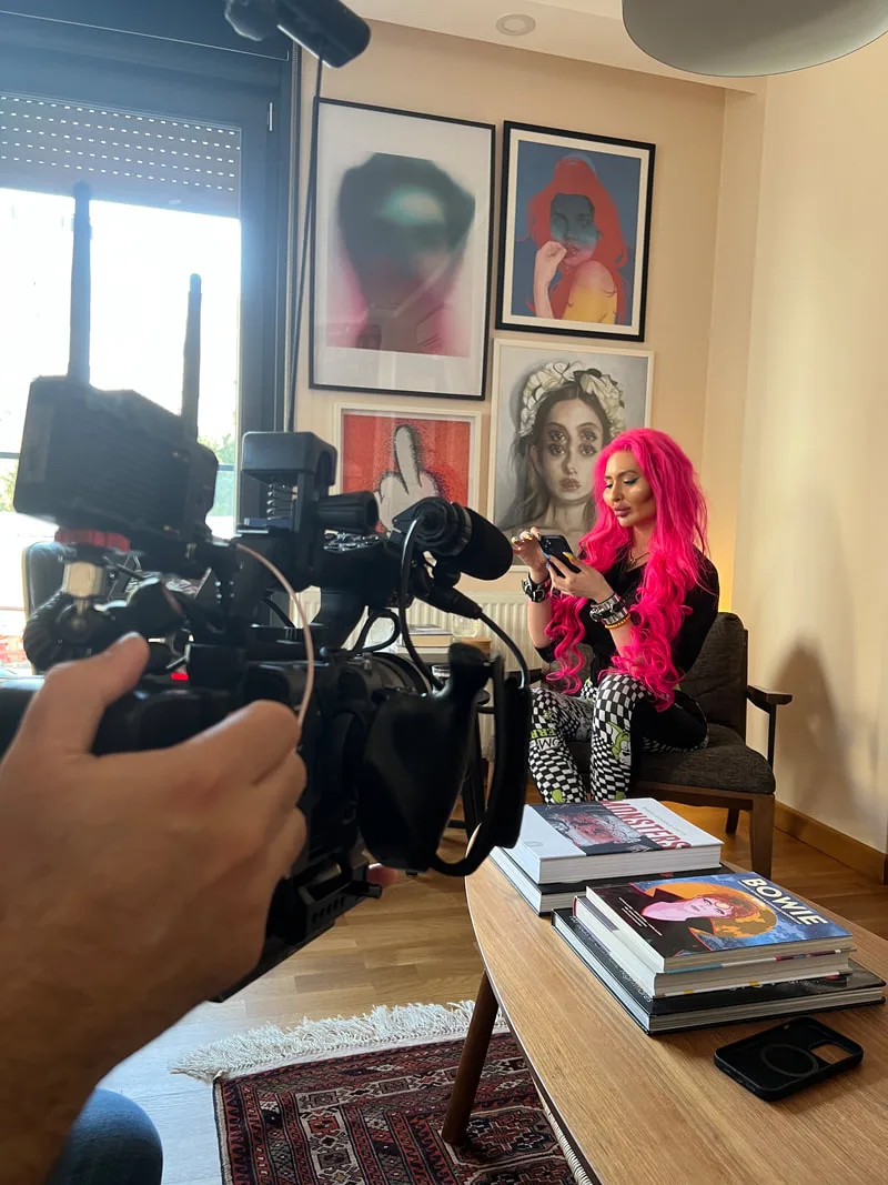 Filming with Anastasia Pokreshchuk