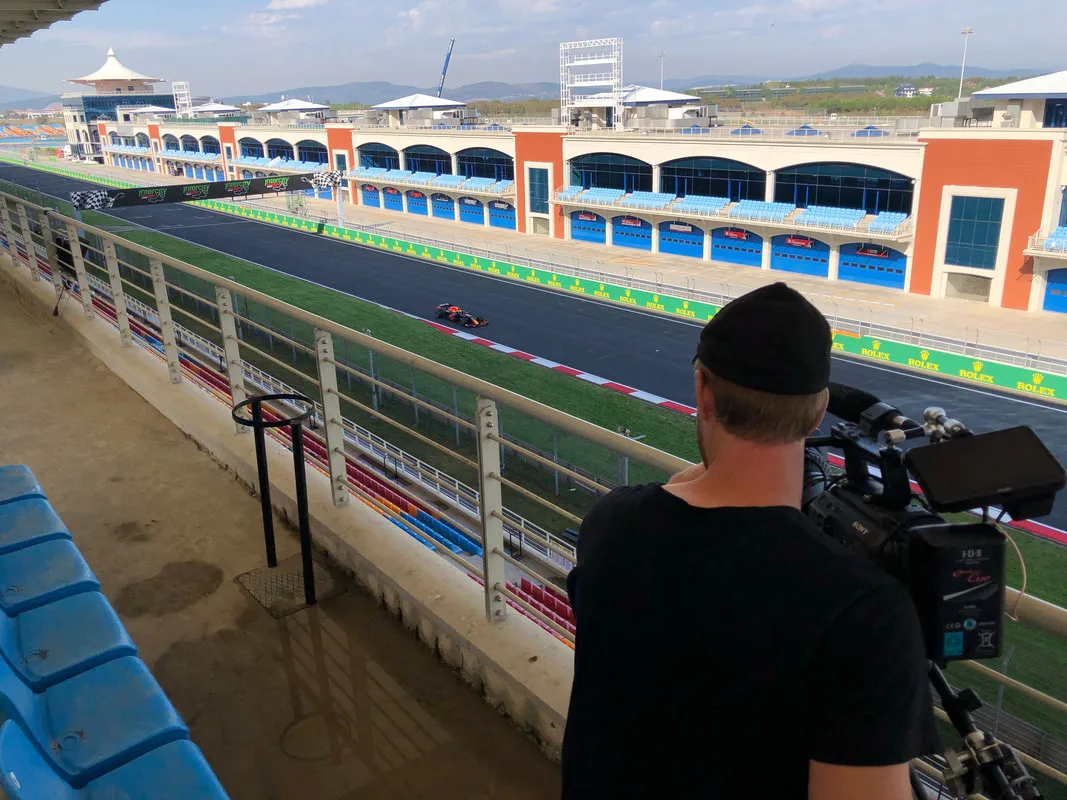 filming at Istanbul Park Formula 1
