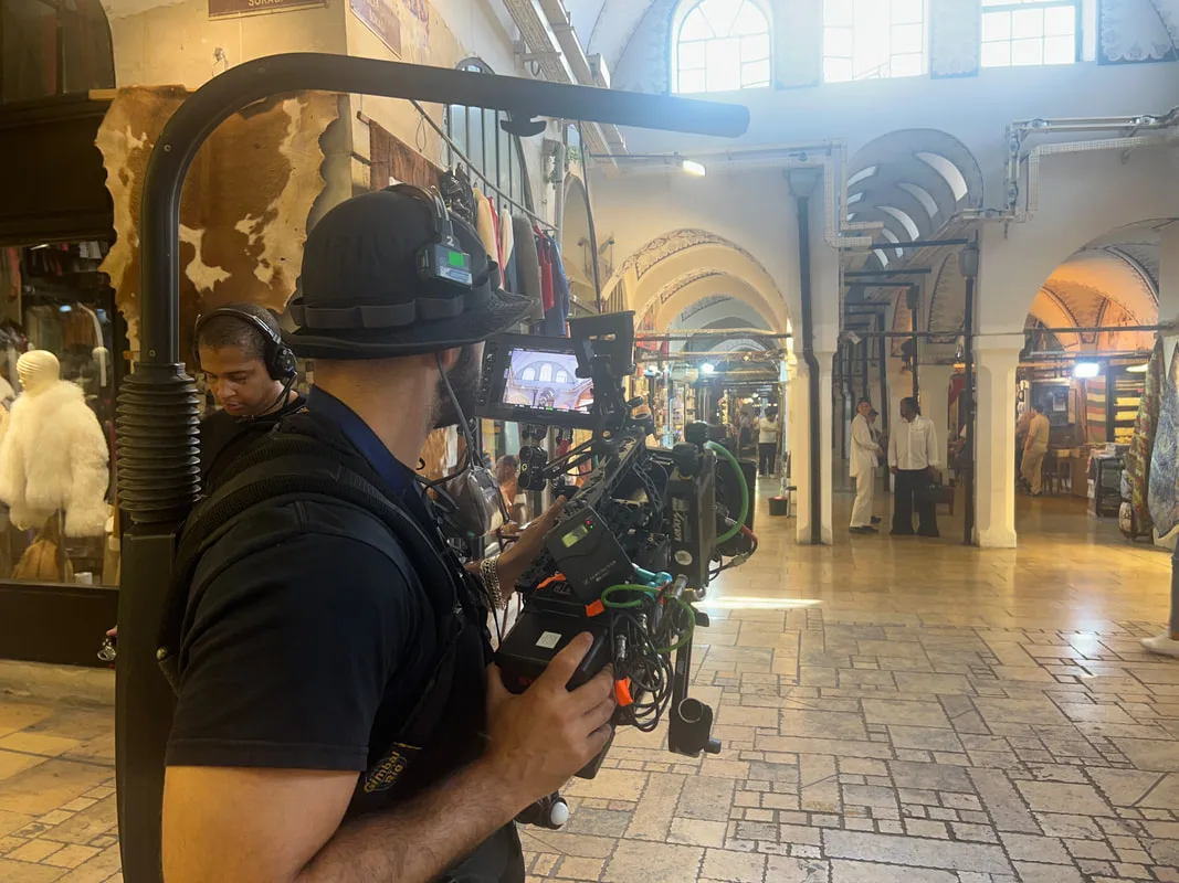 camera operator at the grand bazaar