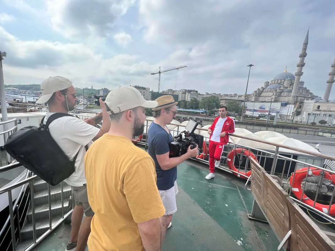 filming on Istanbul ferry
