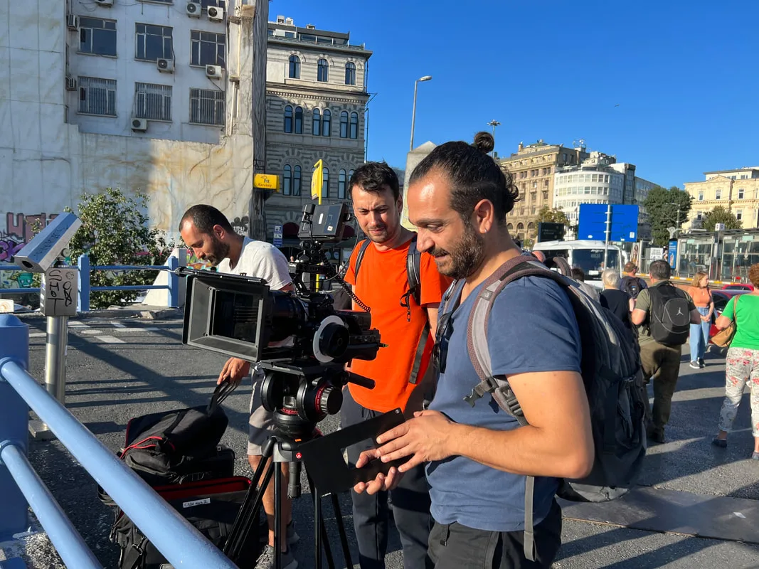 film crew at karakoy istanbul