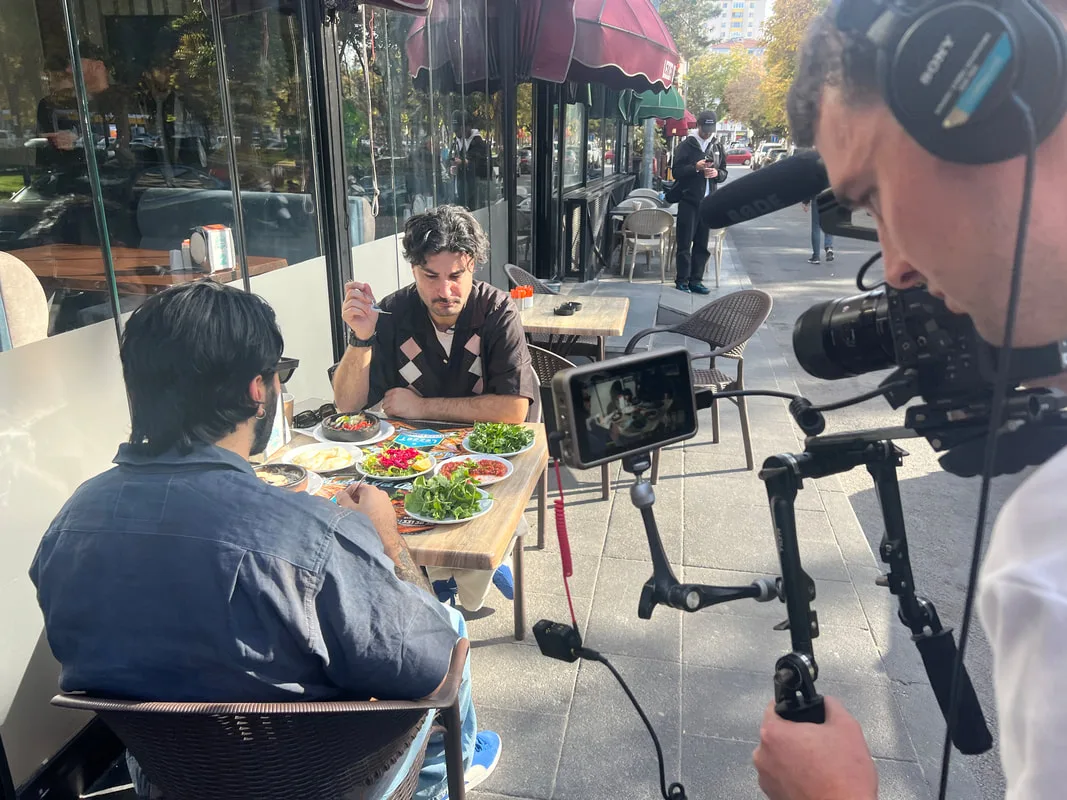 filming in the streets of kayseri