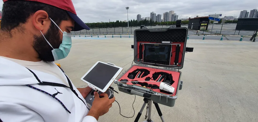 drone crew Ataturk Olympic Stadium
