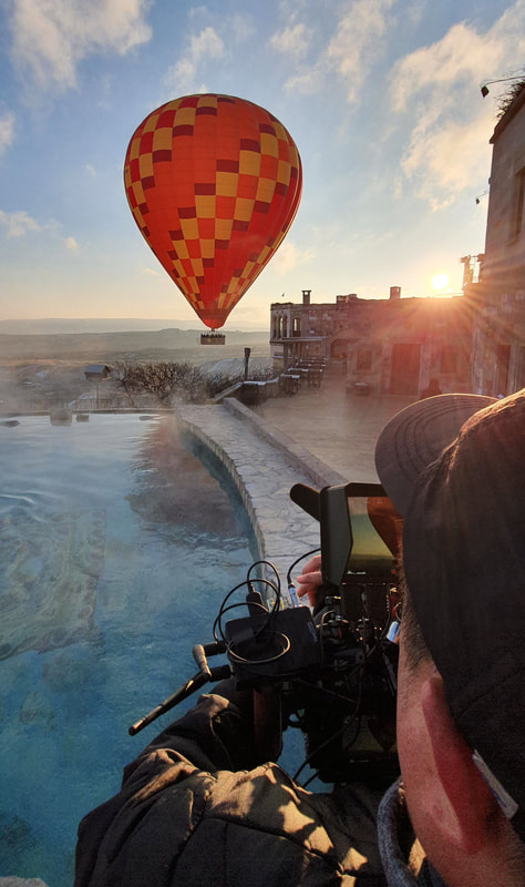 hot air balloon filming cappadocia