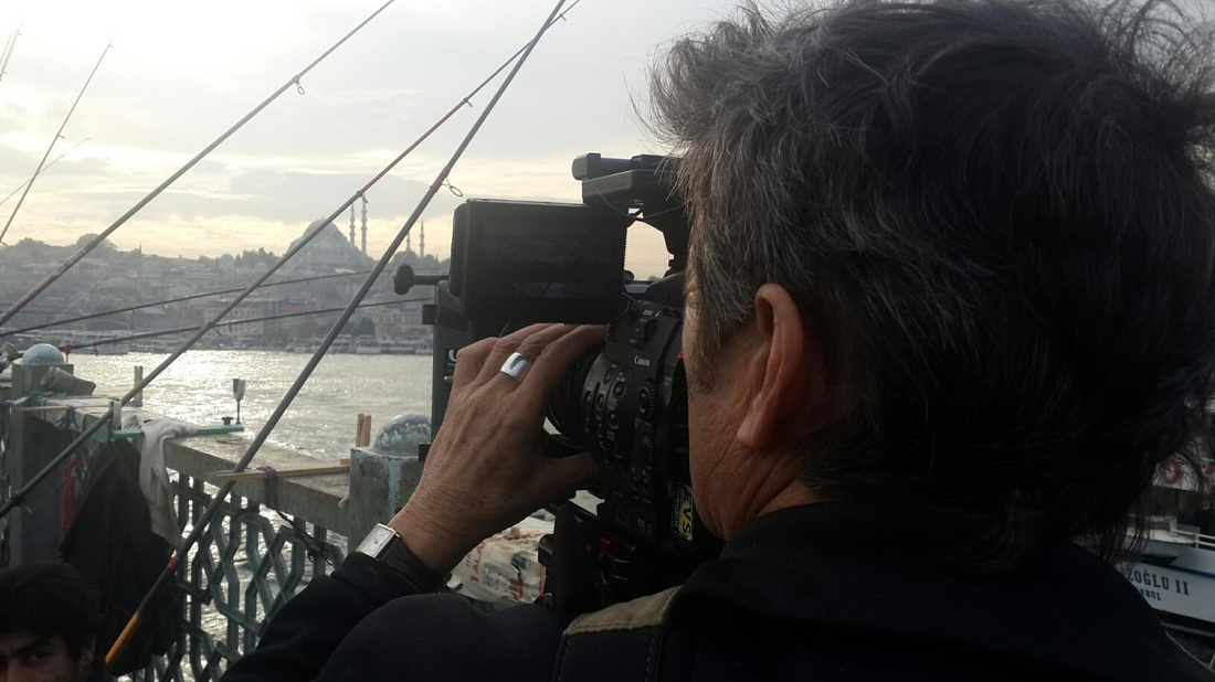 filming on galata bridge 