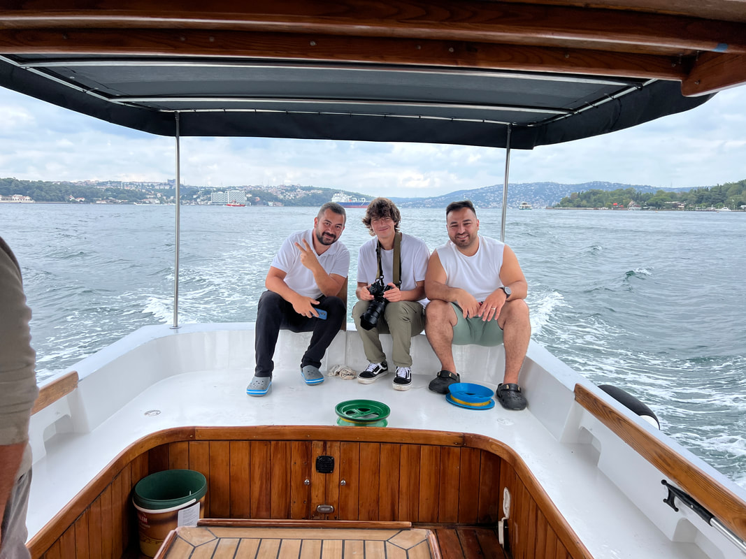 photoshoot on a fishing boat in Istanbul