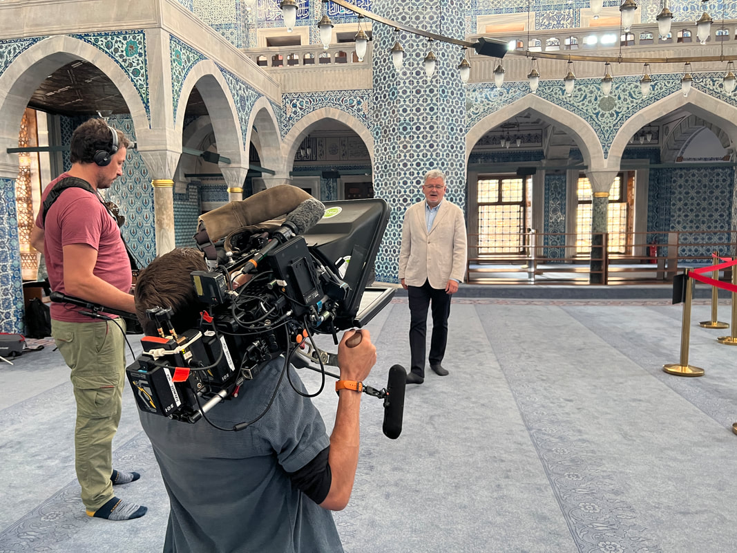 filming inside Rustem Pasha Mosque