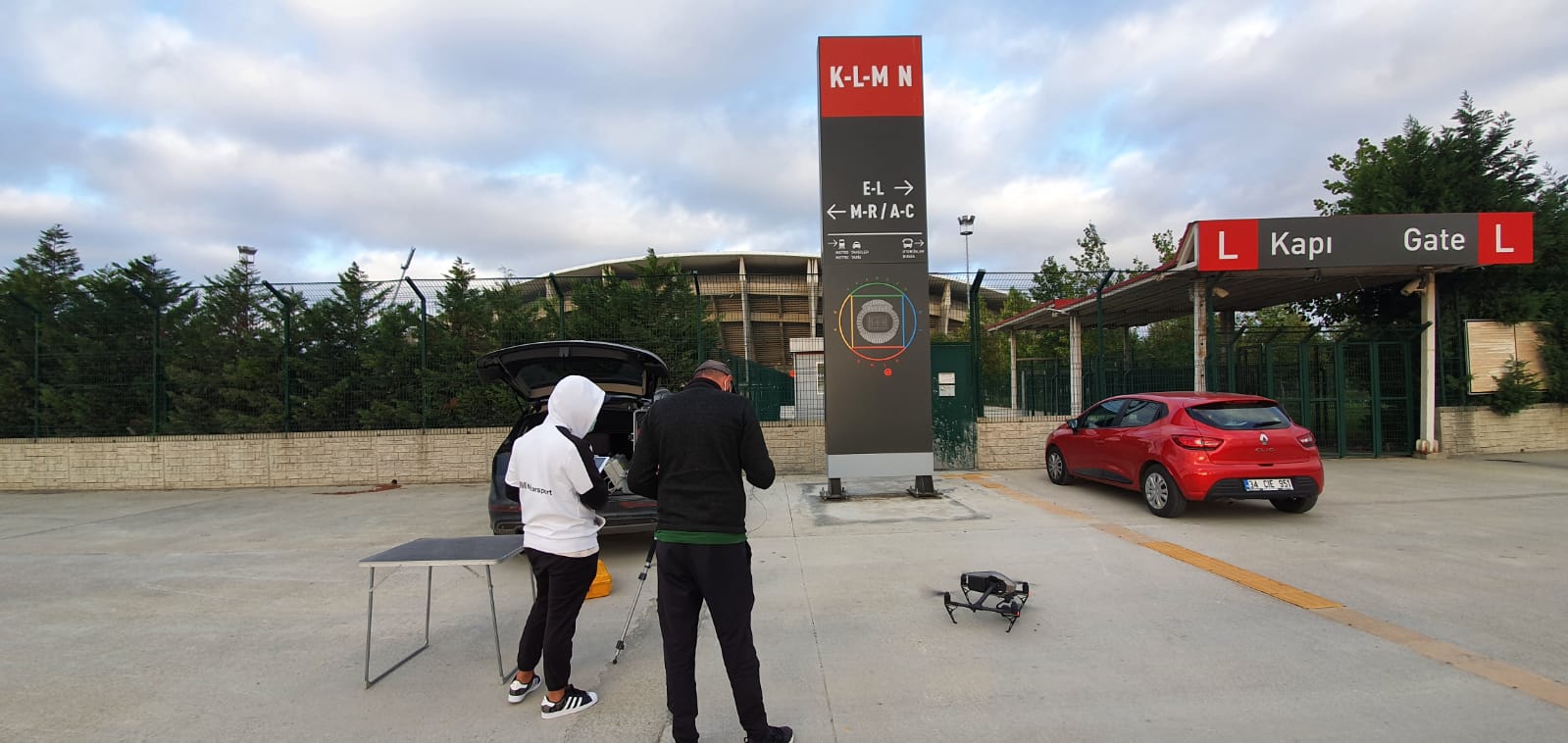drone filming Ataturk Olympic Stadium in Istanbul